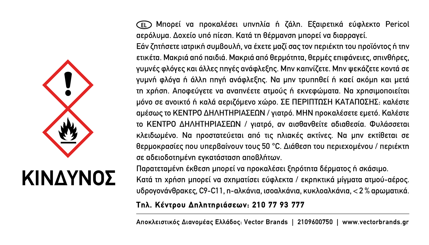 WD 40 MUP Δηλώσεις Επικινδυνότητας