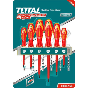 Total Σετ 6 Κατσαβίδια Ηλεκτρολόγου VDE 1000V