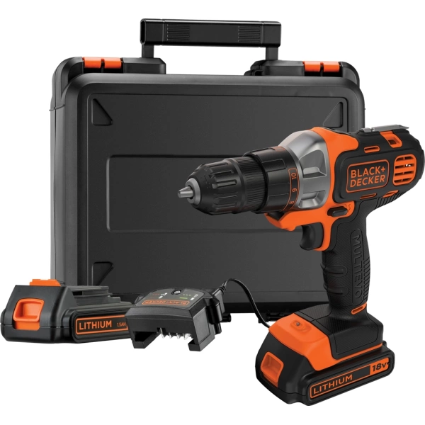 Black Decker MT218KB Δραπανοκατσάβιδο Μπαταρίας 18V 2x1.5Ah