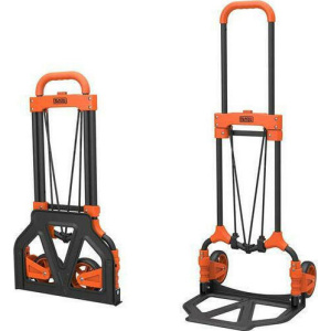 Black Decker Καρότσι Μεταφοράς Πτυσσόμενο για Φορτίο Βάρους έως 65kg σε Πορτοκαλί Χρώμα..