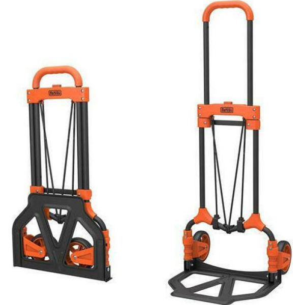 Black Decker Καρότσι Μεταφοράς Πτυσσόμενο για Φορτίο Βάρους έως 65kg σε Πορτοκαλί Χρώμα..