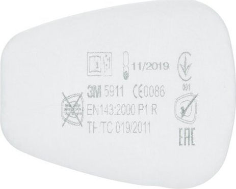 3M Φίλτρα Σωματιδίων P1R Προφίλτρα Μάσκας 2τμχ