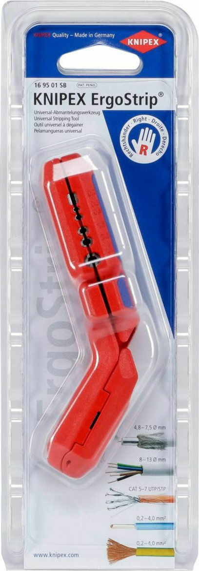 Knipex Απογυμνωτής Ομοαξονικών Καλωδίων με Μήκος 135mm ErgoStrip3